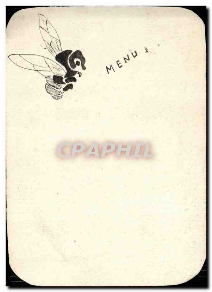 Carte menu abeille