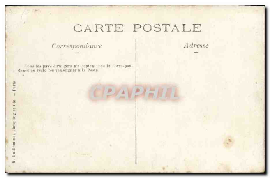 Groupe de personnes en tenue d'époque — parc ou jardin — R. Guillermont, Breslign et Cie, Paris — Verso