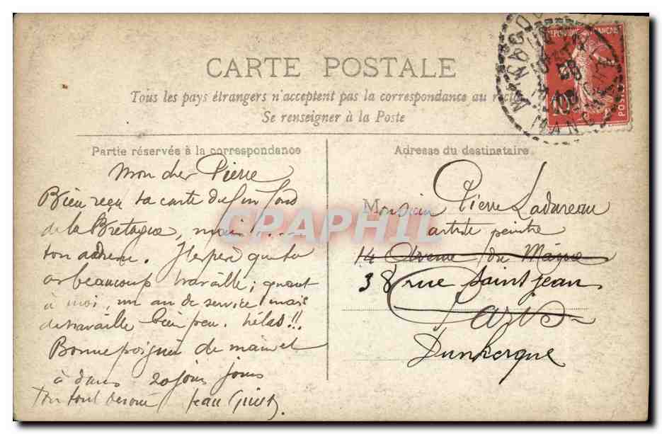 CARTE PHOTO Militaria Soldats Manche Chambree — Rückseite