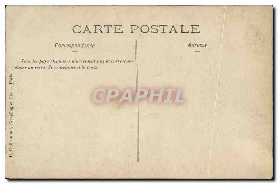 Jeune homme avec vélo — Paris — B. Guilleminot, Prenpfling et Cie — Verso