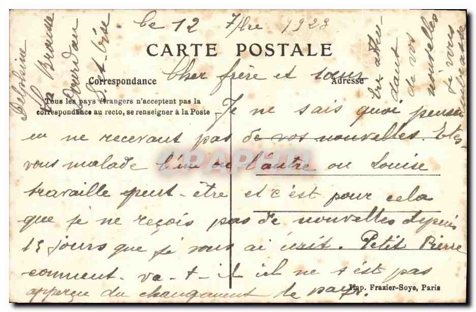 CPA La marine Francaise Cuirasses — Verso