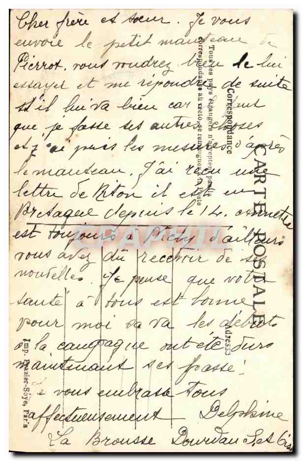 CPA La marine Francaise Goelettes pour la grande peche — Verso