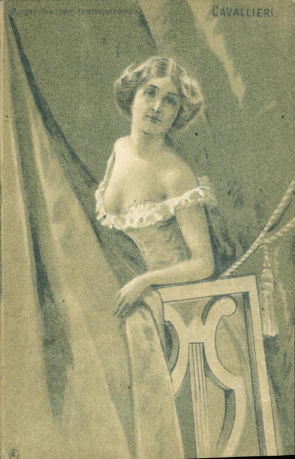 CPA Fantaisie Femme Cavallieri