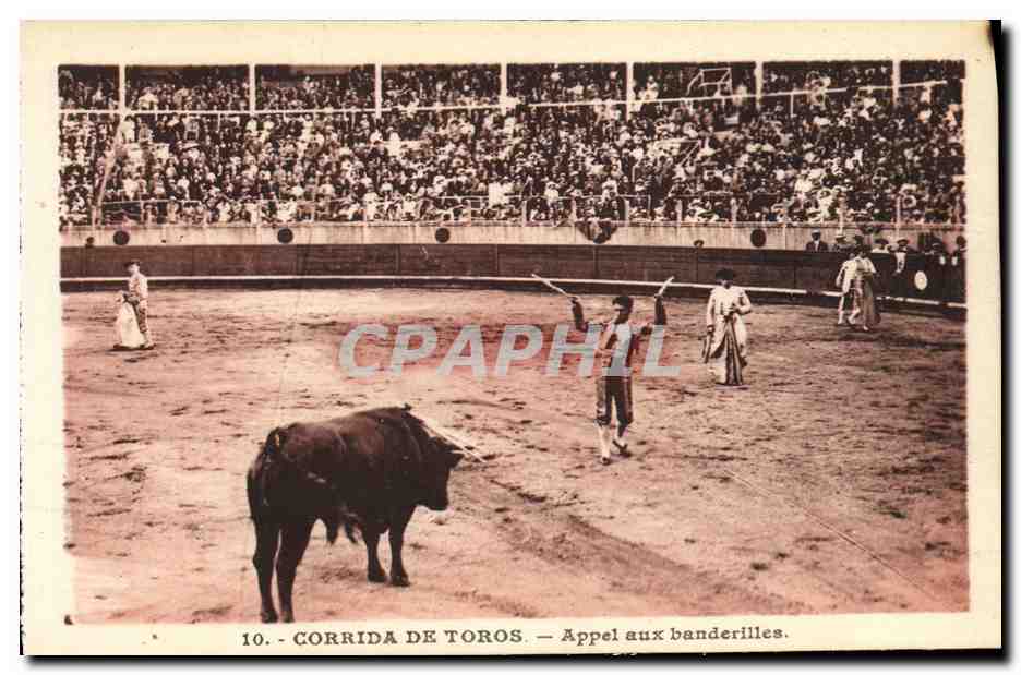 CPA Sport Espagne Corrida Toro Taureau Appel aux banderilles