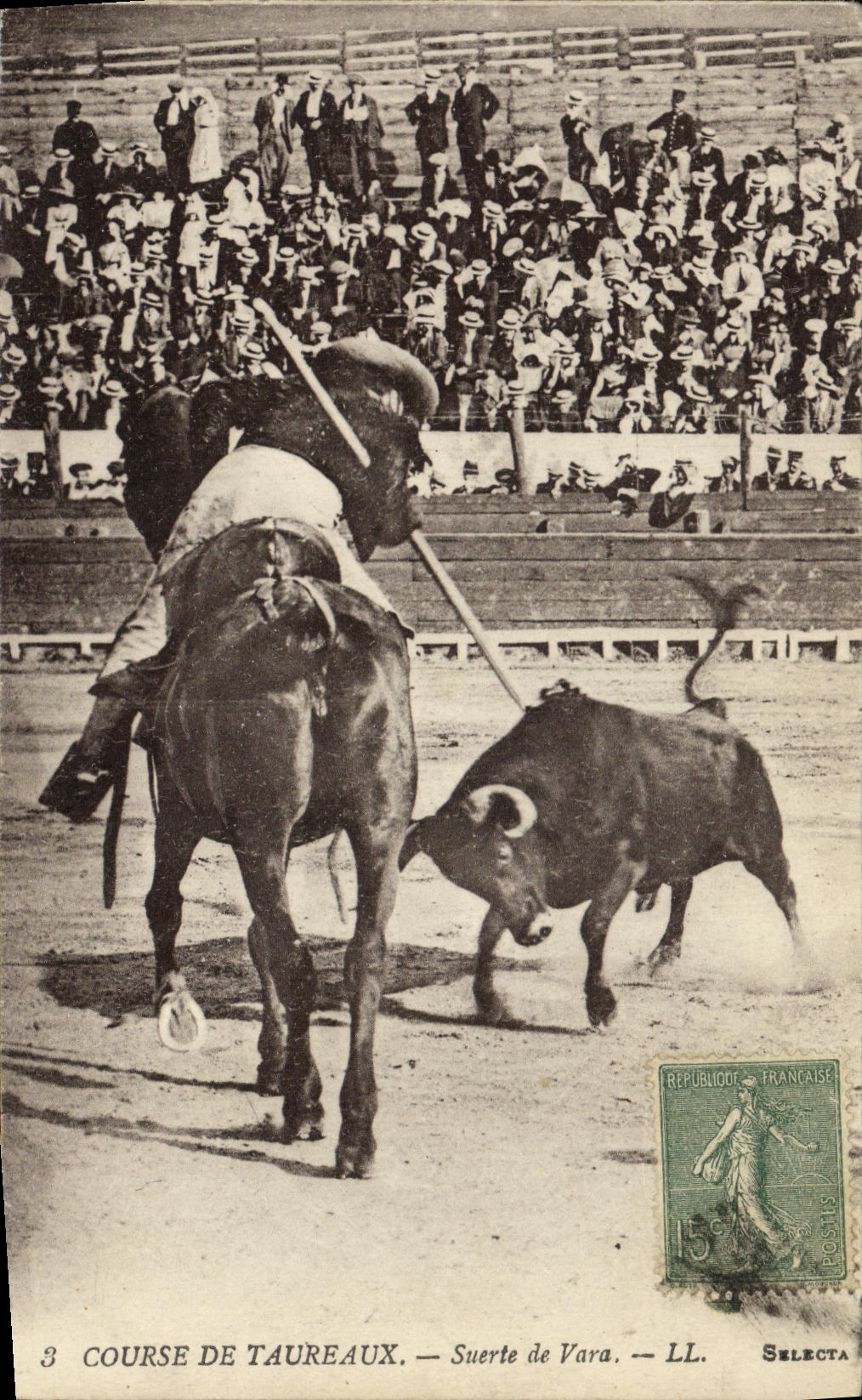 Course de taureaux — Suerte de Vara — LL. Selecta
