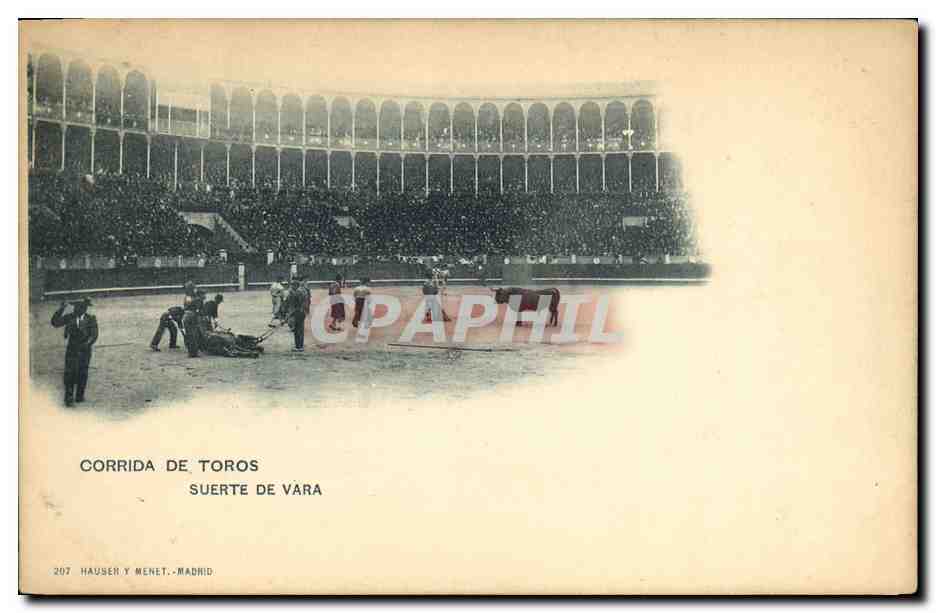 Corrida de Toros — Suerte de Vara — Hauser y Menet, Madrid, n° 207
