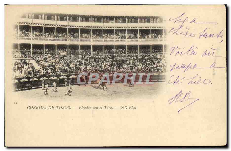 Corrida de Toros — Picador con el Toro — ND Phot