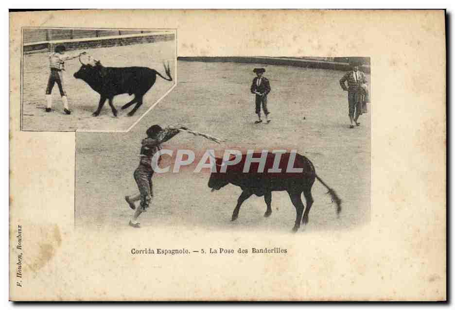 Corrida Espagnole — La Pose des Banderilles — F. Toubon, Roubaix