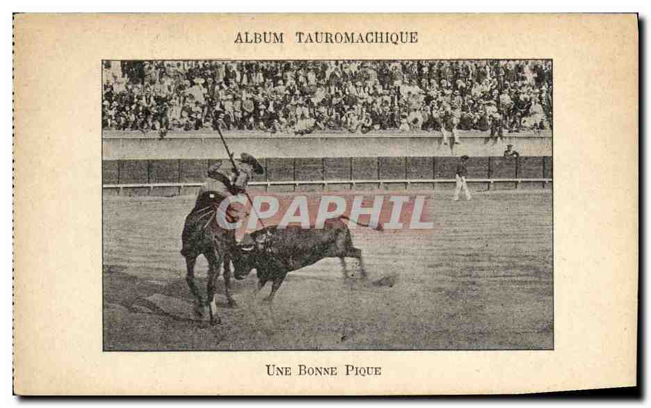 CPA Sport Espagne Corrida Toro Taureau Album Tauromachique Une bonne pique