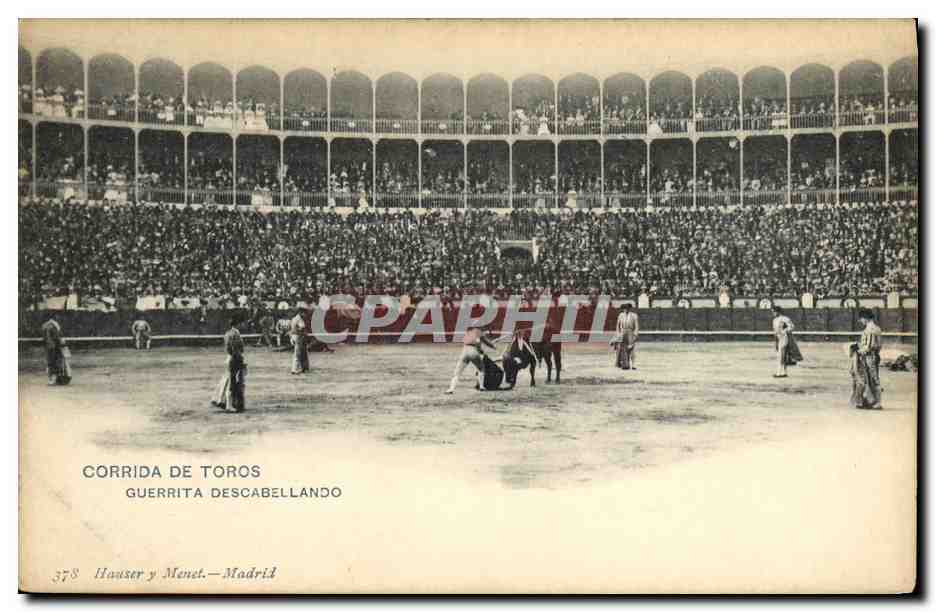 Corrida de toros — Guerrita descabellando — Hauser y Menet, n° 378