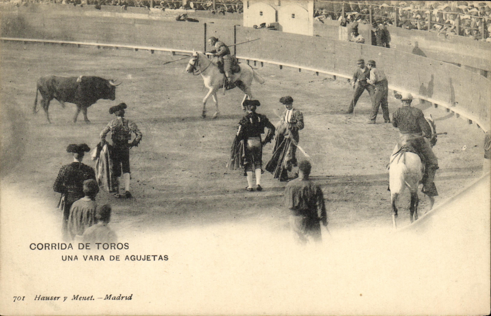 Corrida de Toros — Une Varas de Agujetas — Hauser y Menet, Madrid, n°701