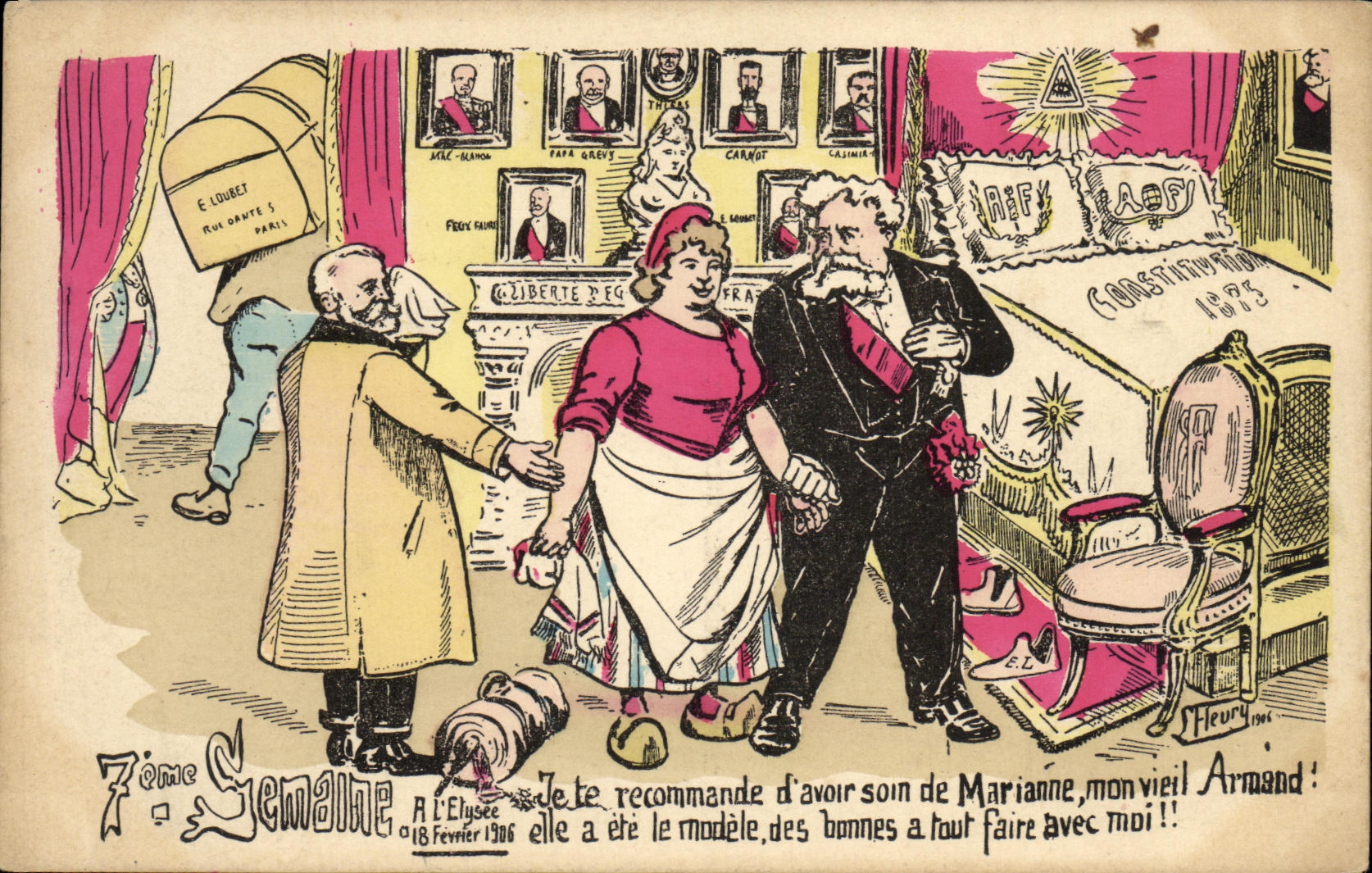 CPA 7eme Semaine President de la Republique Marianne 7eme semaine 