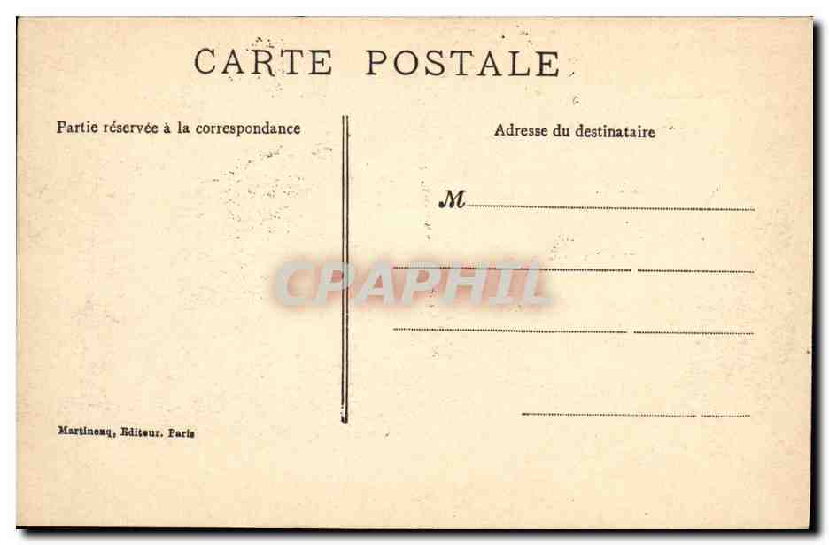 CPA Depart pour la Begude Charrette Norwins — Rückseite