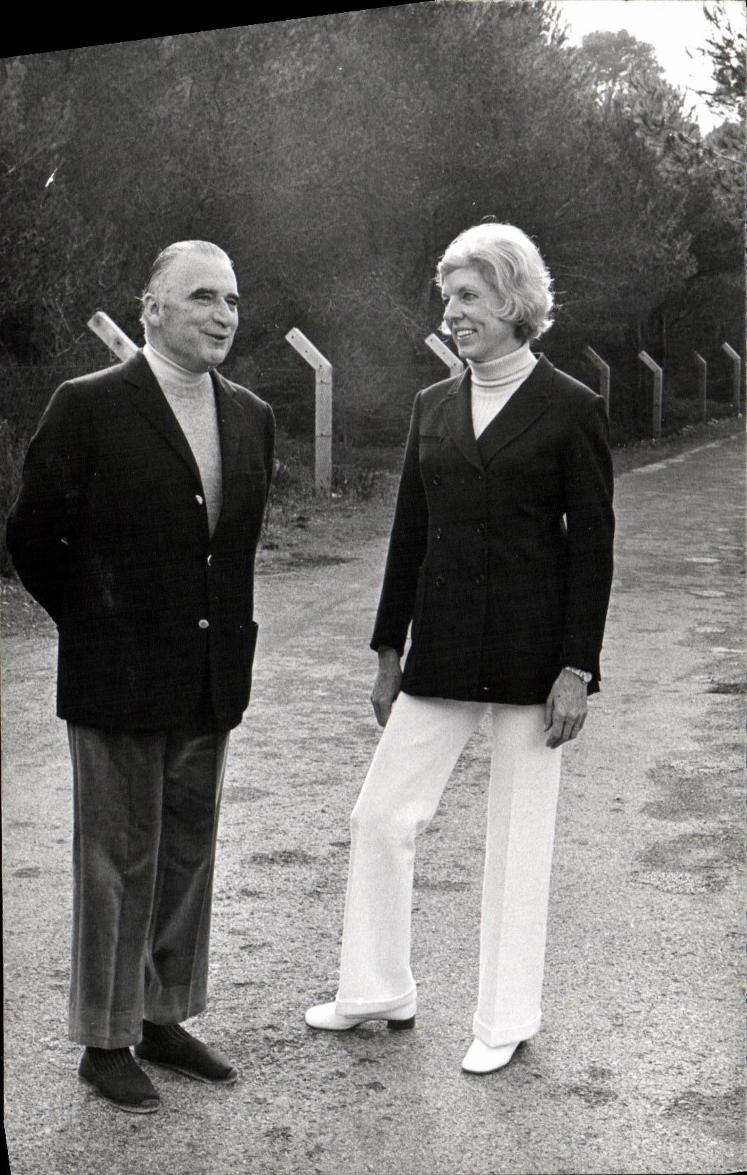 Photo George Pompidou et sa femmes President de la Republique