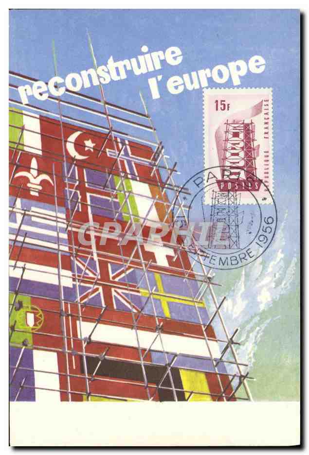 CArte Maximum Europe 1956 Reconstruire l Europe