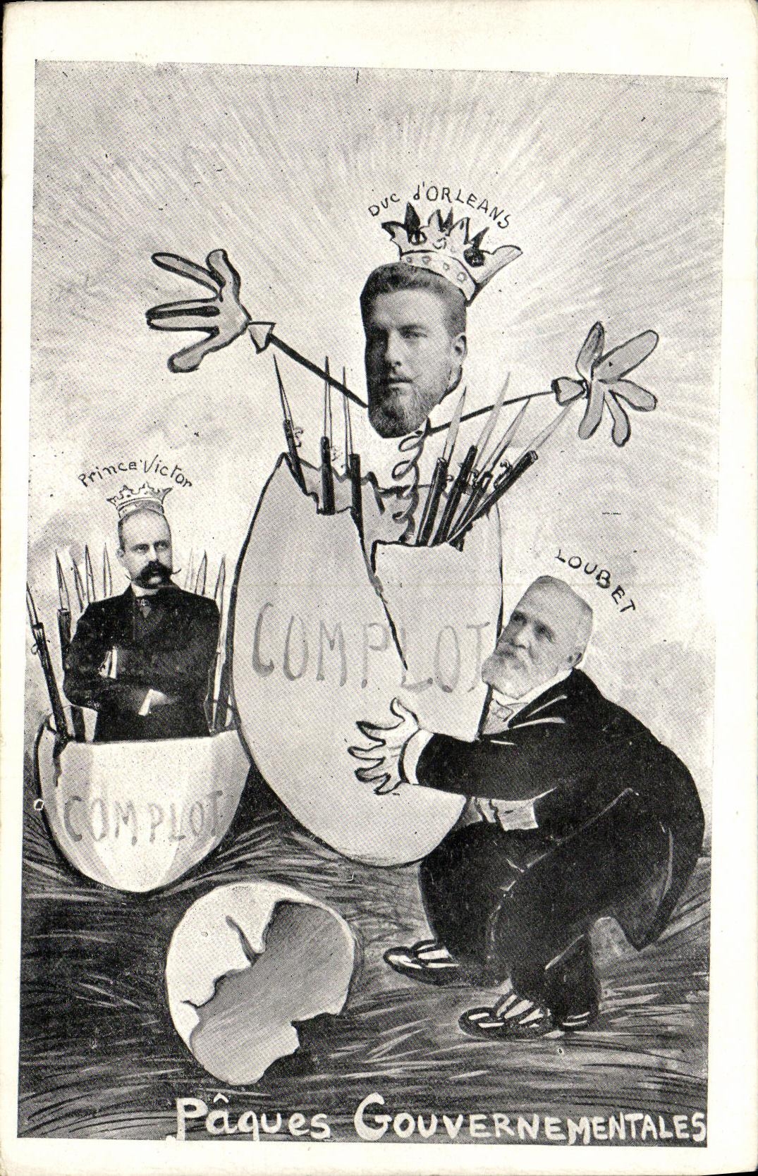 CPA Loubet President de la Republique Prince Victor Duc d Orleans Paques