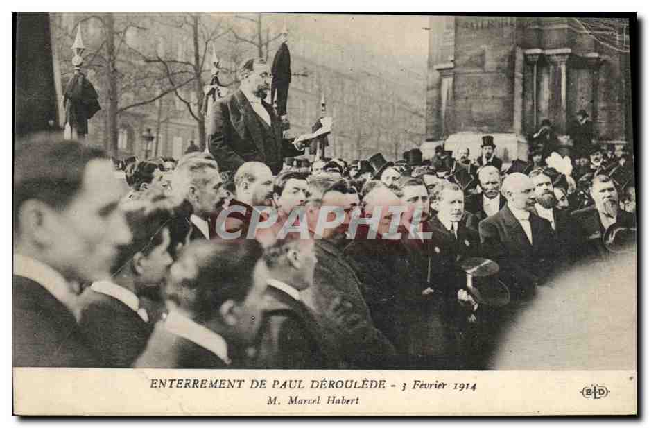 CPA Enterrement de Paul Deroulede 3 fevrier 1914 M Marcel Hubert