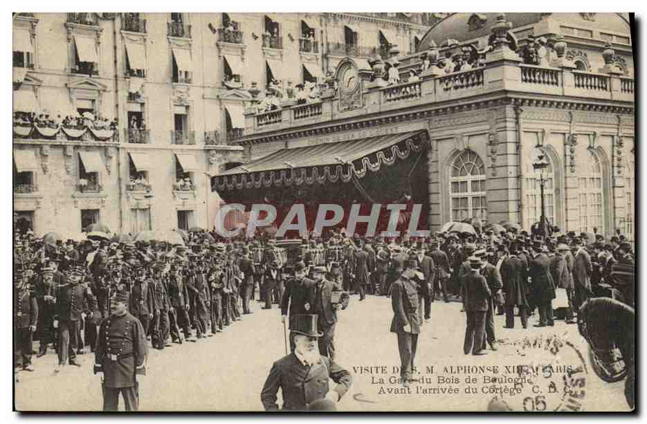 Visite de S.M. Alphonse XIII à Paris — La Gare du Bois de Boulogne — Avant l'arrivée du Cortège — C. D. 2