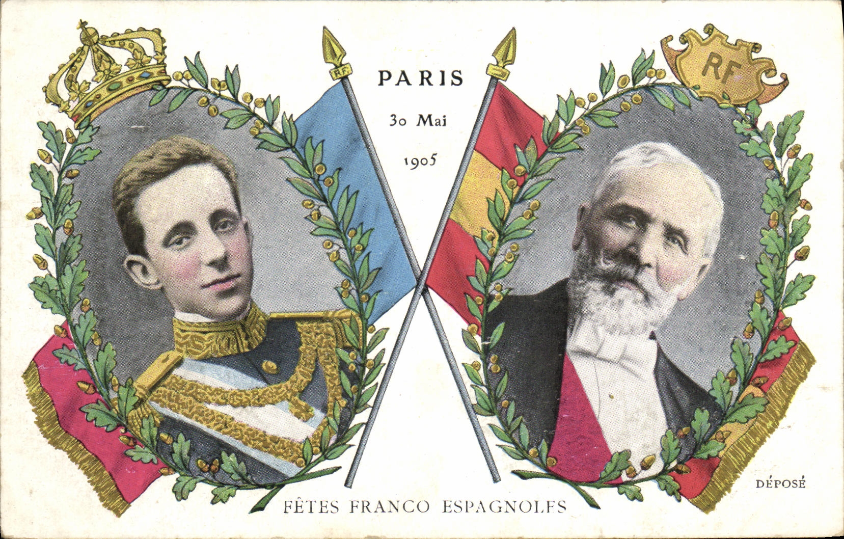 Fêtes Franco-Espagnoles — Paris — 30 Mai 1905 — Déposé