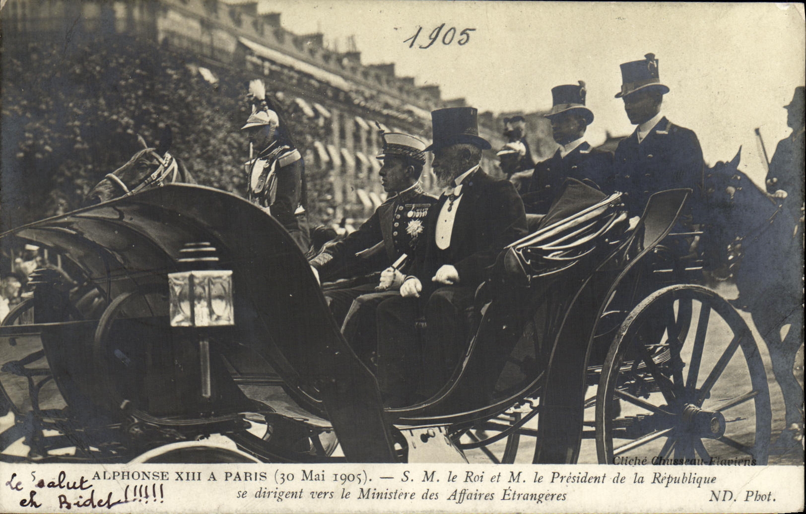 Alphonse XIII à Paris — 30 mai 1905 — Cliché Chineau-Etavien