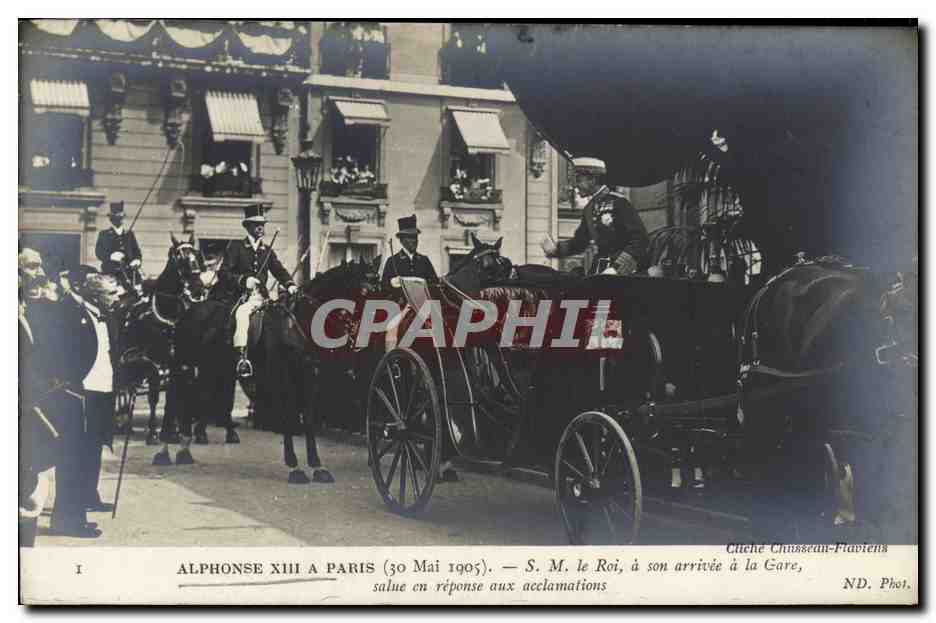 Alphonse XIII à Paris — 30 Mai 1905 — Cliche Chusseau-Flaviens
