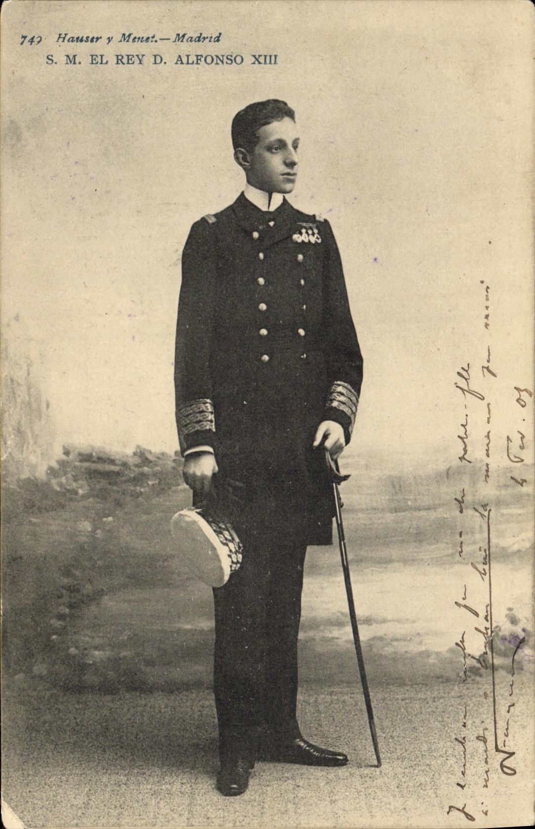 S.M. EL REY D. ALFONSO XIII — Madrid — éditeur Hauser y Menez, n° 742