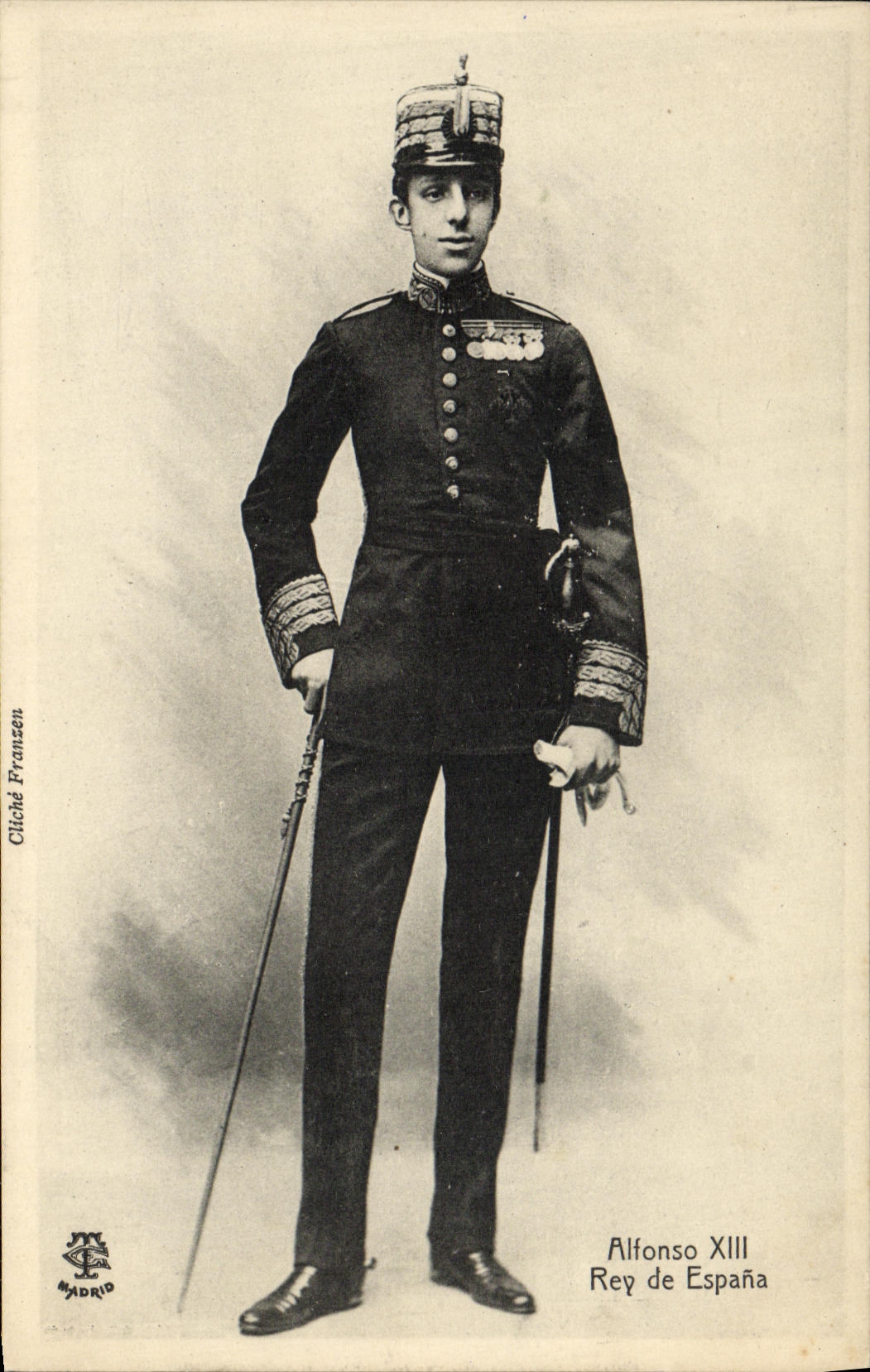 Alfonso XIII — Roi d'Espagne — Cliché Pranzen, Madrid