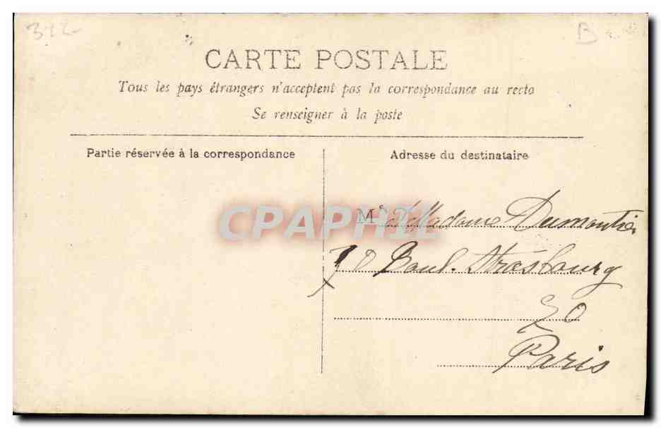 S.M. Alphonse XIII — portrait en uniforme militaire — CHR FRANKEN, n° 312 — Verso