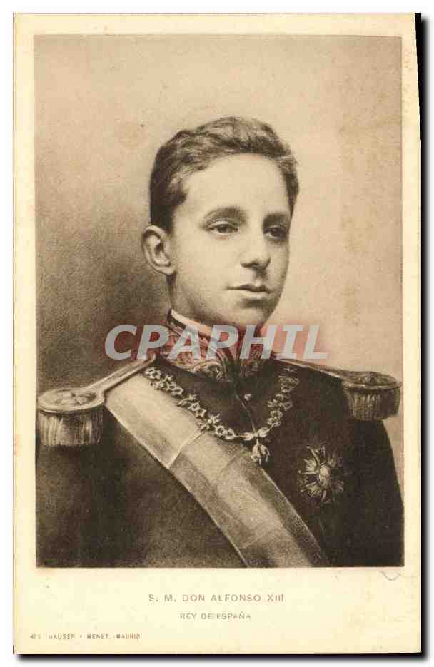 S.M. DON ALFONSO XIII — REY DE ESPAÑA — Hauser & Menet, Madrid