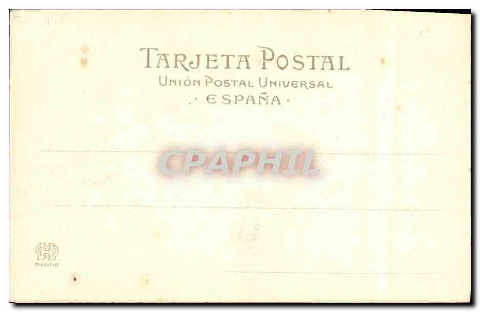 S.M. DON ALFONSO XIII — REY DE ESPAÑA — Hauser & Menet, Madrid — Reverso