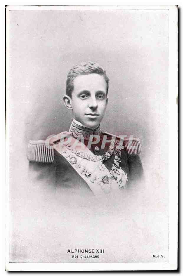 Alphonse XIII — Roi d'Espagne — M.J.S.