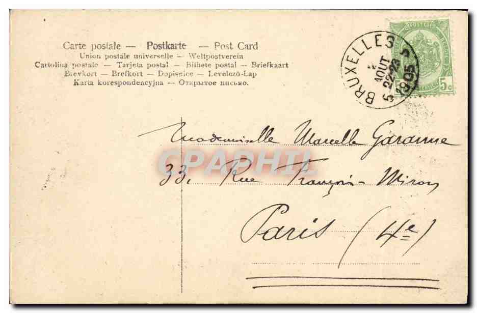CPA 75eme anniversaire de l independance belge 1830 1905 Rois Lion — Reverso