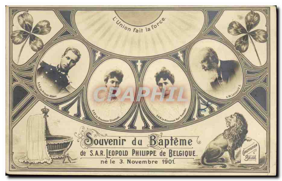 Baptême de S.A.R. Léopold Philippe de Belgique — 3 novembre 1901 — H.M. Uccle