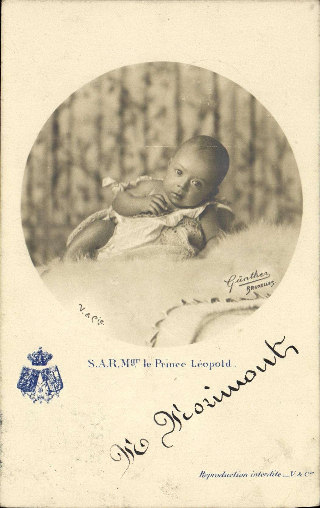 S.A.R.M°r le Prince Léopold — Photographie de bébé — Günther, Bruxelles