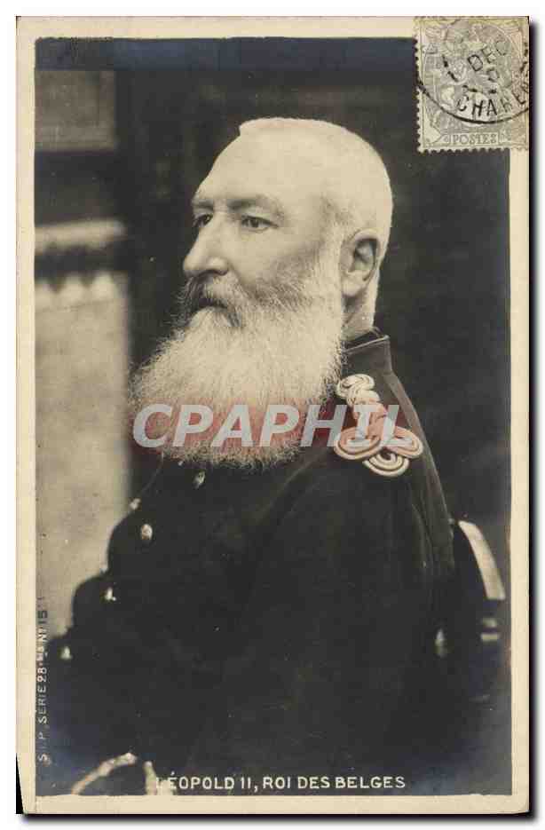 Léopold II, Roi des Belges — Série 98, éditée par S.P.A. — timbre oblitéré 'DÉO CHARLÉ' (Belgique)