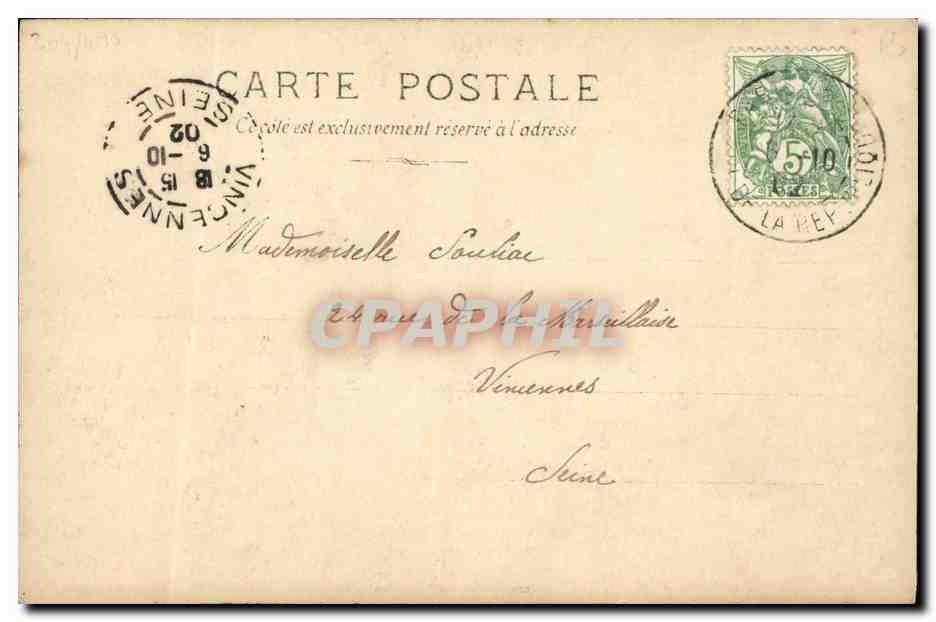 Marie-Henriette d'Autriche — Reine de Belgique — S.I.P. Série 33° N°12 — Verso