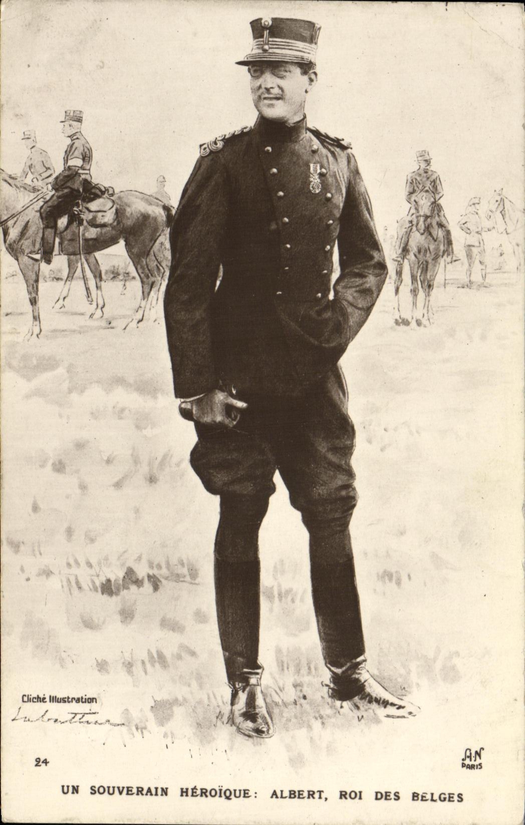 Albert, Roi des Belges — Un souverain héroïque — Cliché Illustration, N° 24