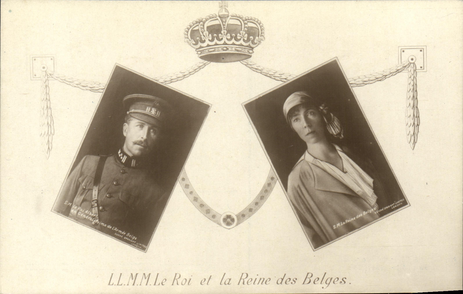 Le Roi et la Reine des Belges — portraits — M.C. L. Dobreccourt, No 811