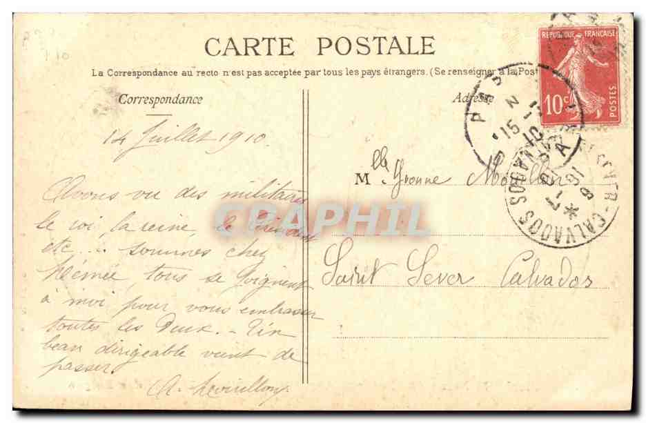 CPA Paris 12 15 juillet 1910 SM Elisabeth reine des belges SM ALbert 1er roi des Belges — Reverso