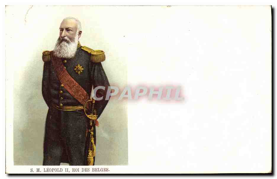 S.M. Léopold II, Roi des Belges — portrait en uniforme — éditeur non visible