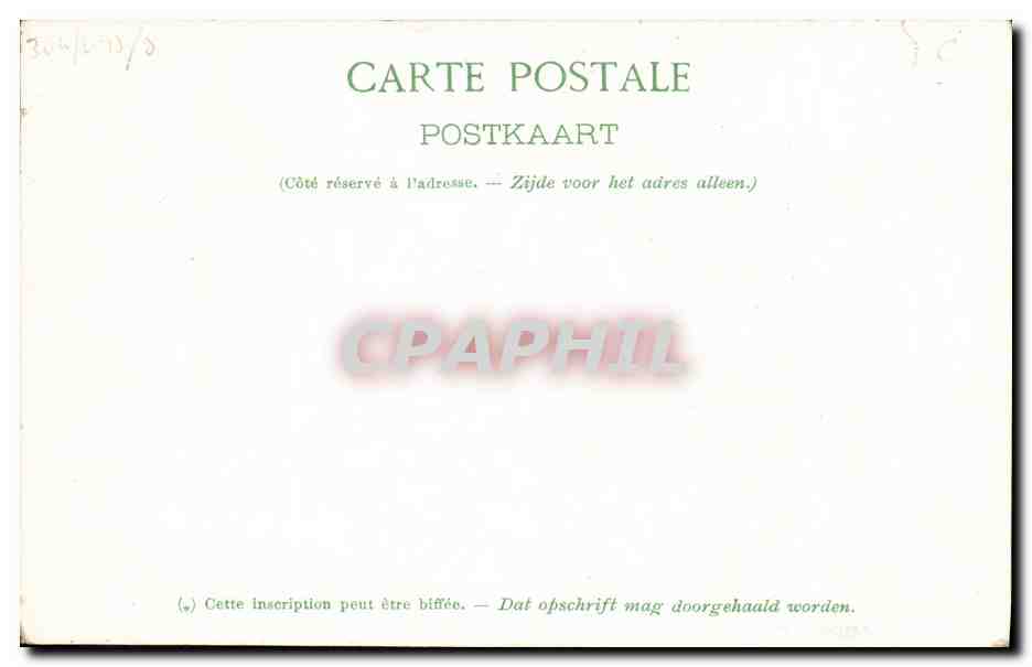 S.M. Léopold II, Roi des Belges — portrait en uniforme — éditeur non visible — Verso