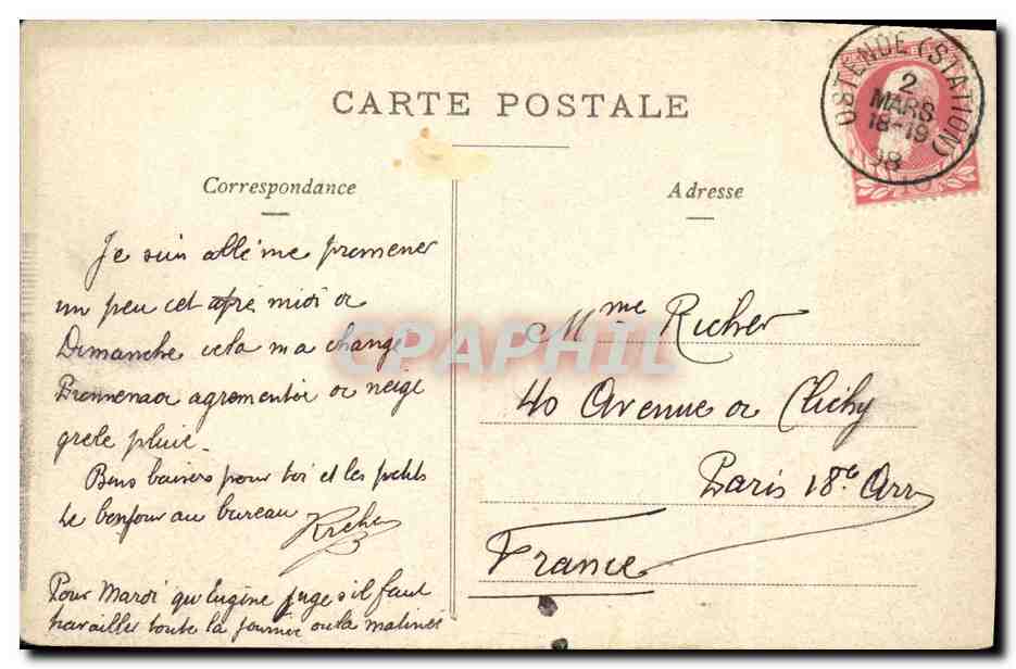 Ostende — Chalet Royal — M. Marcovici, Edit., Bruxelles — Verso