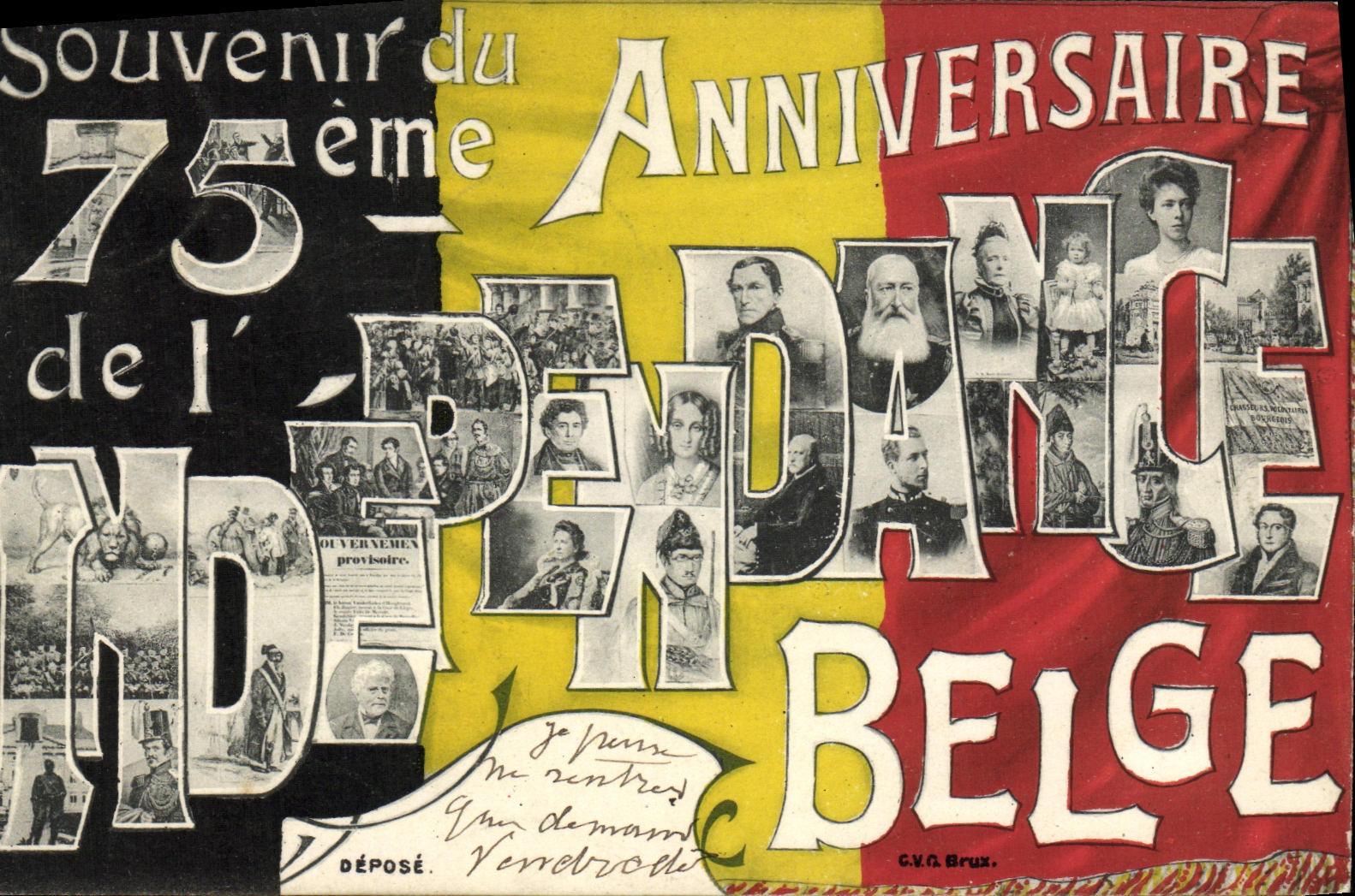 75ème anniversaire de l'Indépendance belge — G.V.C. Bruxelles