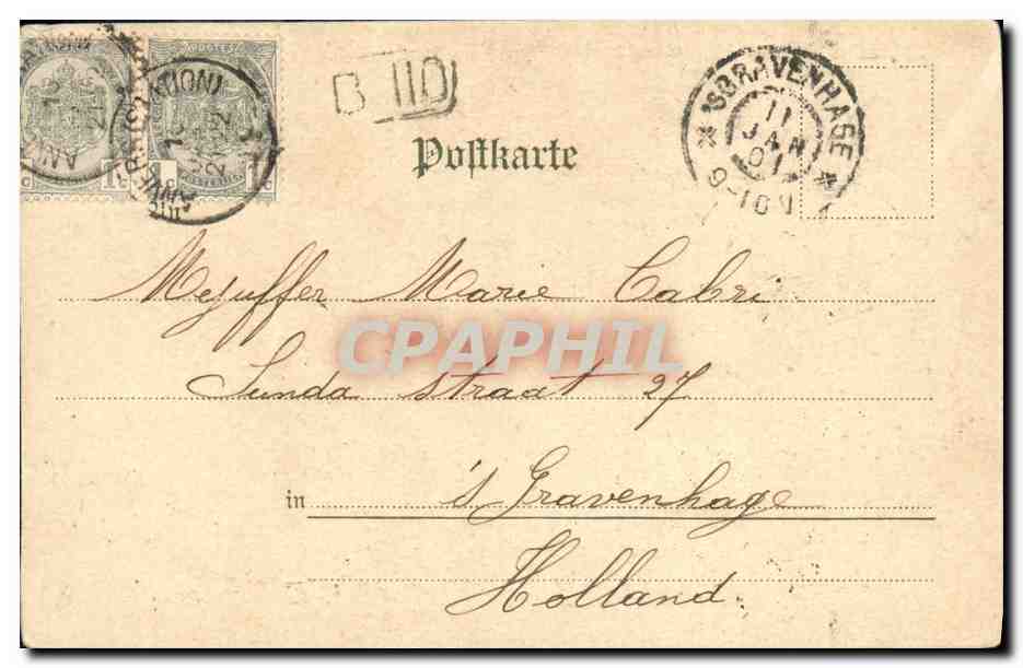 CPA Leopold Albert 1er Belgique Allegorie — Reverso