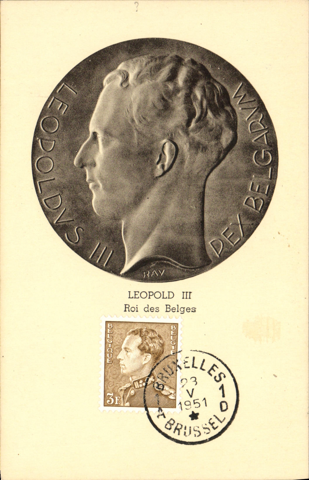 Leopold III — Roi des Belges — éditeur Unimax, n° de série non visible