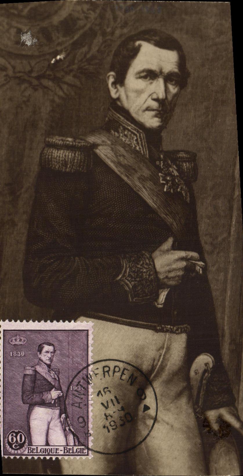 Léopold Ier — Roi des Belges (1830-1865) — éditeur non visible, n° de série non lisible