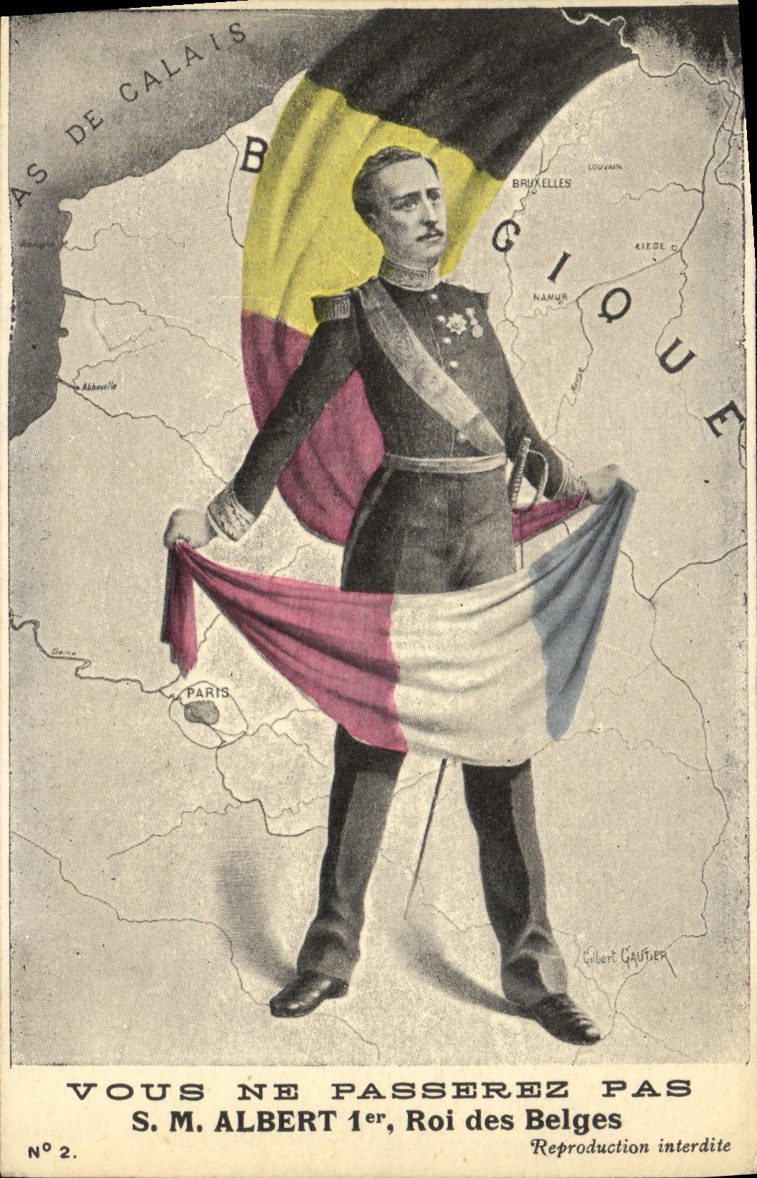 S.M. Albert 1er, Roi des Belges — Reproduction interdite — Gilbert Gautier, N°2