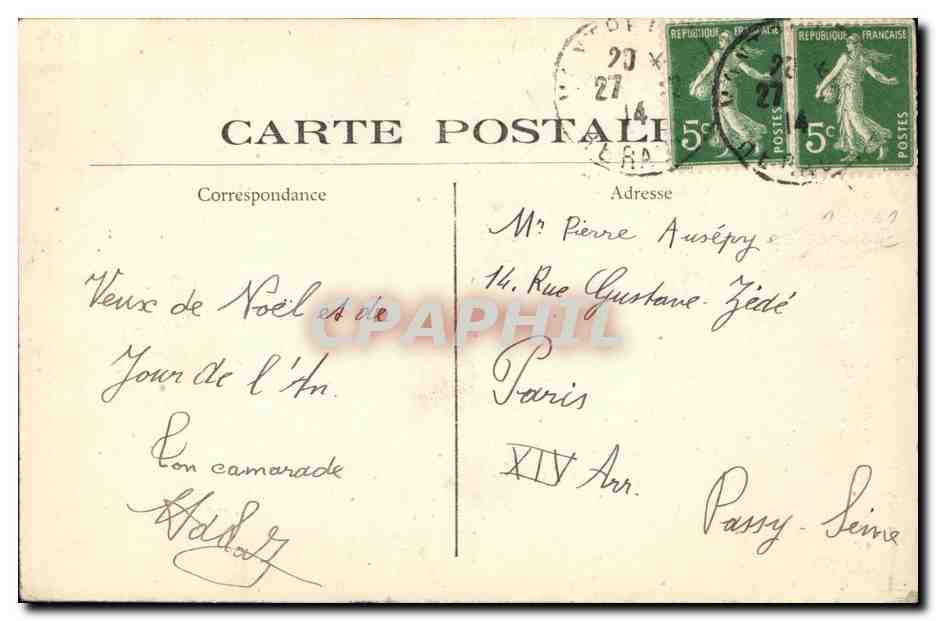 S.M. Albert Ier Roi des Belges — Souvenir de Montpellier — Cl. Chéri-Rousseau — Verso