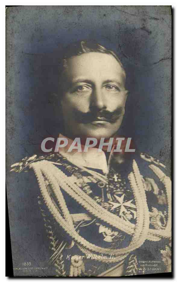 Kaiser Wilhelm II — portrait en uniforme — W. & Stuane