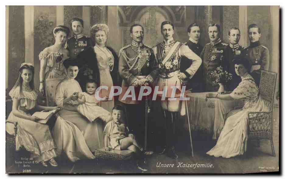 Famille impériale allemande — portrait officiel — Verlage von Gustav Dersch & Co, Berlin, n° 2089